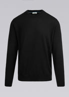 Sandbanks Merino Wool Crew Neck Jumper - Black - Sandbanks