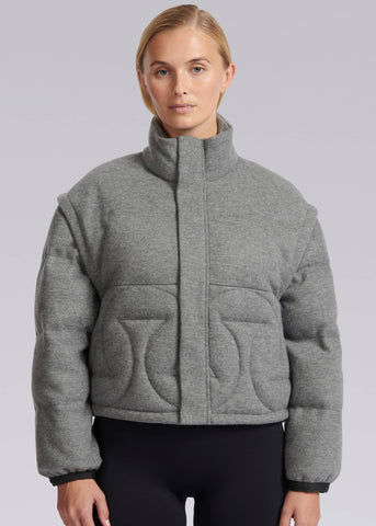 Sandbanks Monogram Cropped Gilet/Puffer - Cashmere