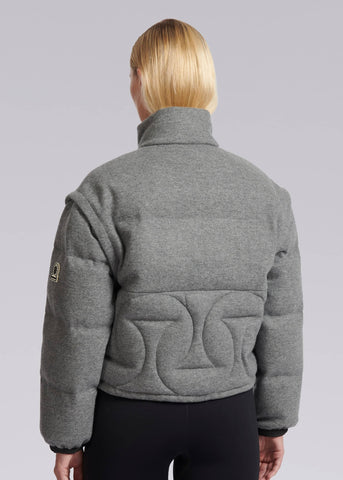 Sandbanks Monogram Cropped Gilet/Puffer - Cashmere