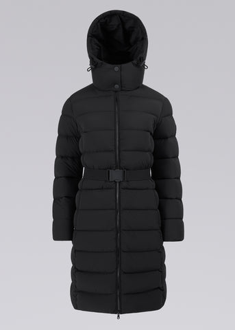 Sandbanks Dune Belted Mid Puffer - Black