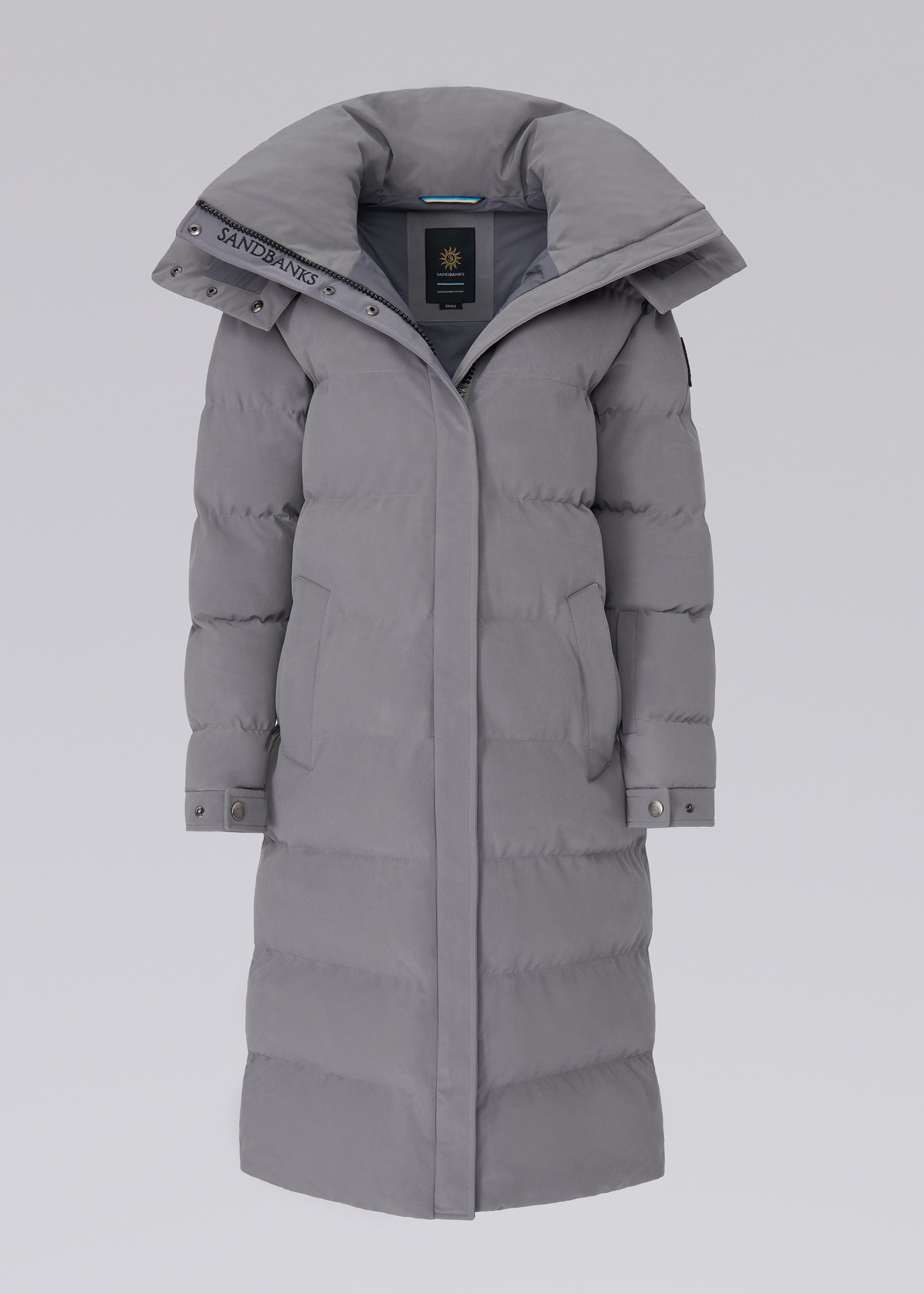 Sandbanks Haven Oversized Long Puffer - Light Grey - Sandbanks