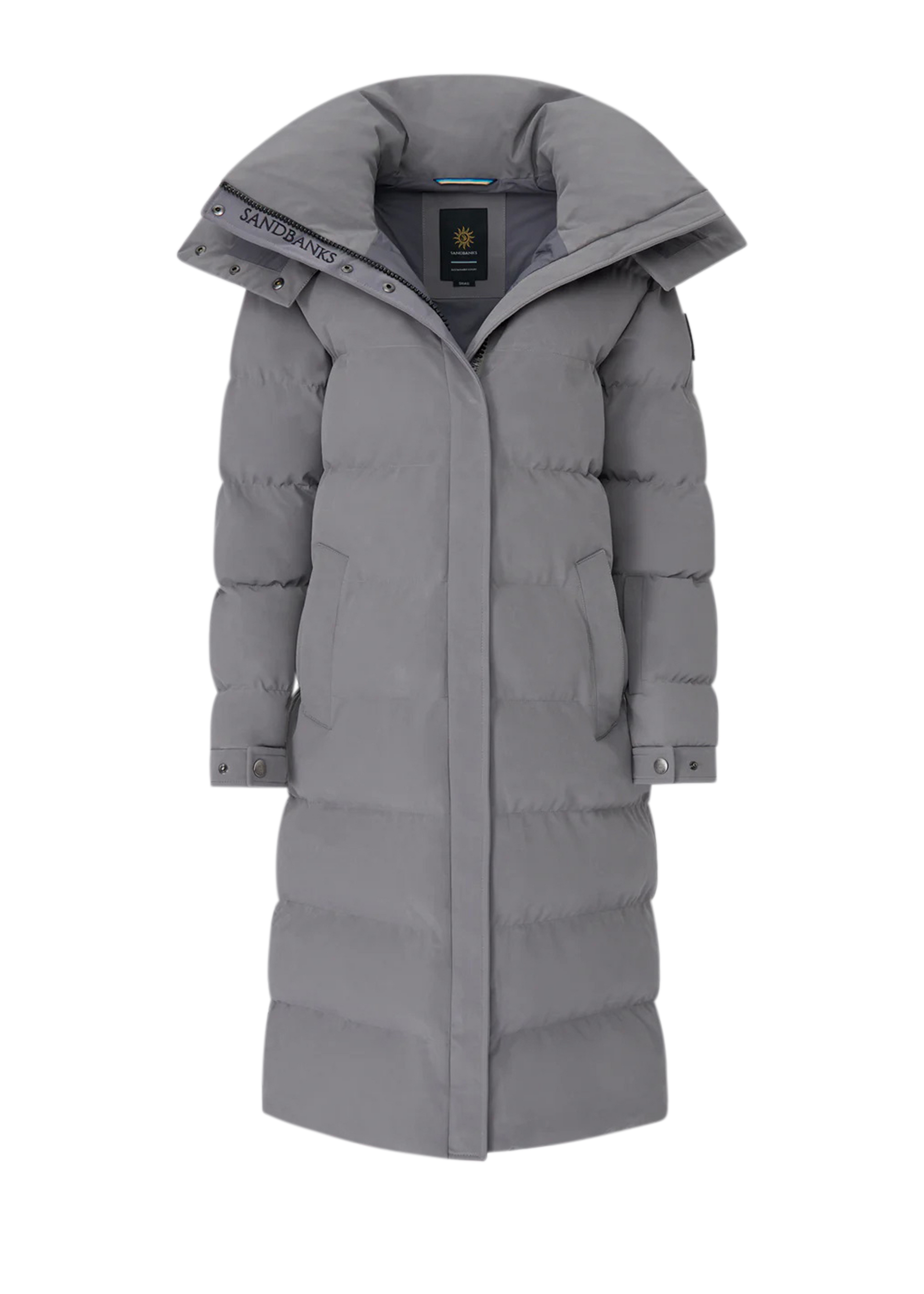 long puffer new look ski puffer jacket in pale grey