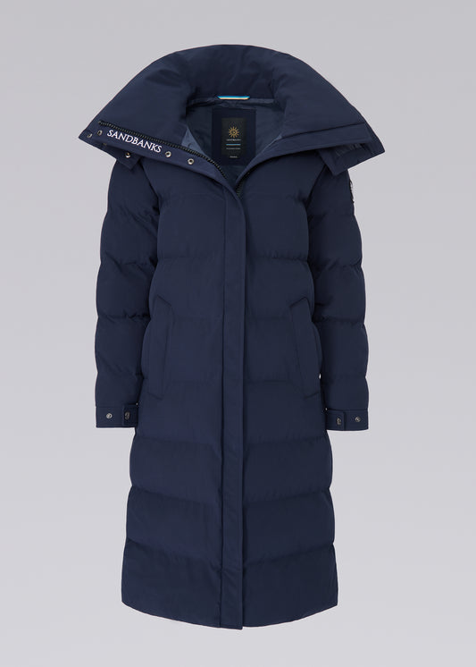 Sandbanks Haven Oversized Long Puffer - Navy