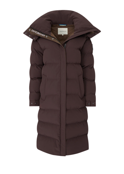 Sandbanks Haven Oversized Long Puffer Brown