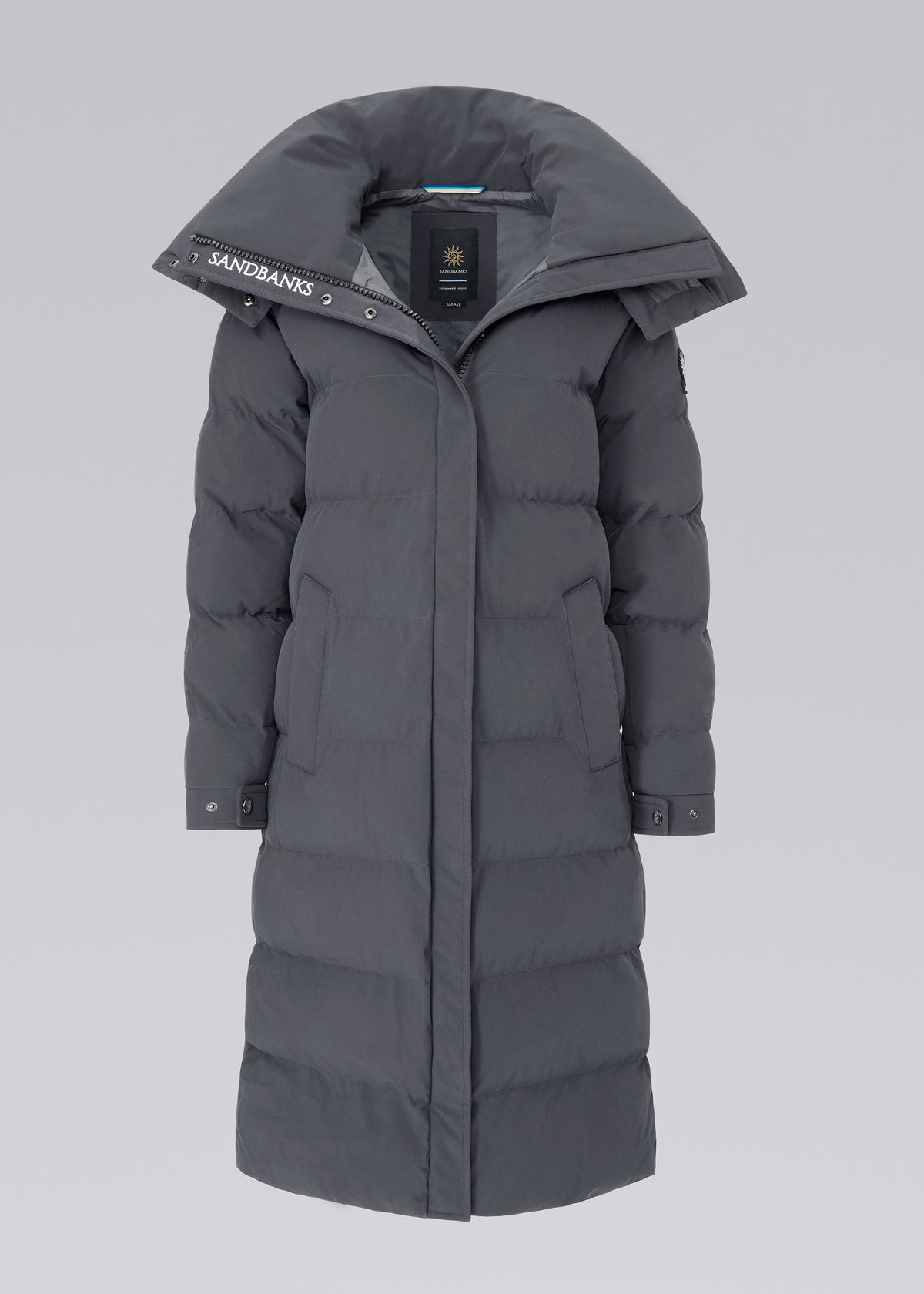 Sandbanks Haven Oversized Long Puffer - Charcoal