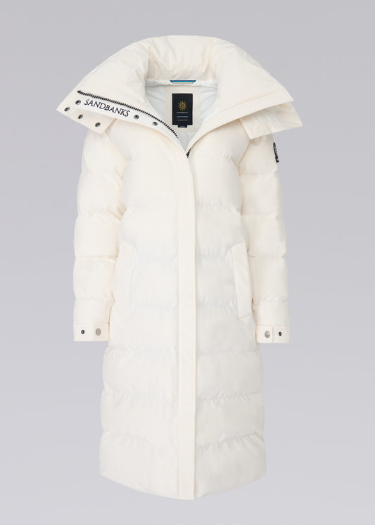 Sandbanks Haven Oversized Long Puffer - Off-White