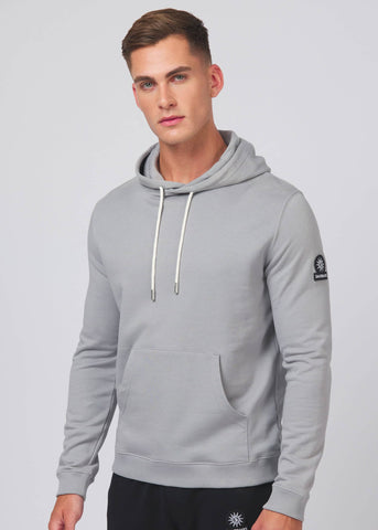 Sandbanks Badge Logo Hoodie - Ultimate Grey - Sandbanks