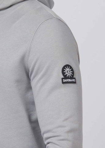 Sandbanks Badge Logo Hoodie - Ultimate Grey - Sandbanks