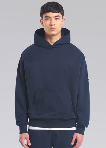 Sandbanks Badge Logo Hoodie - Navy