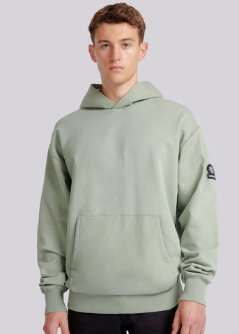 Sandbanks Badge Logo Hoodie - Sage