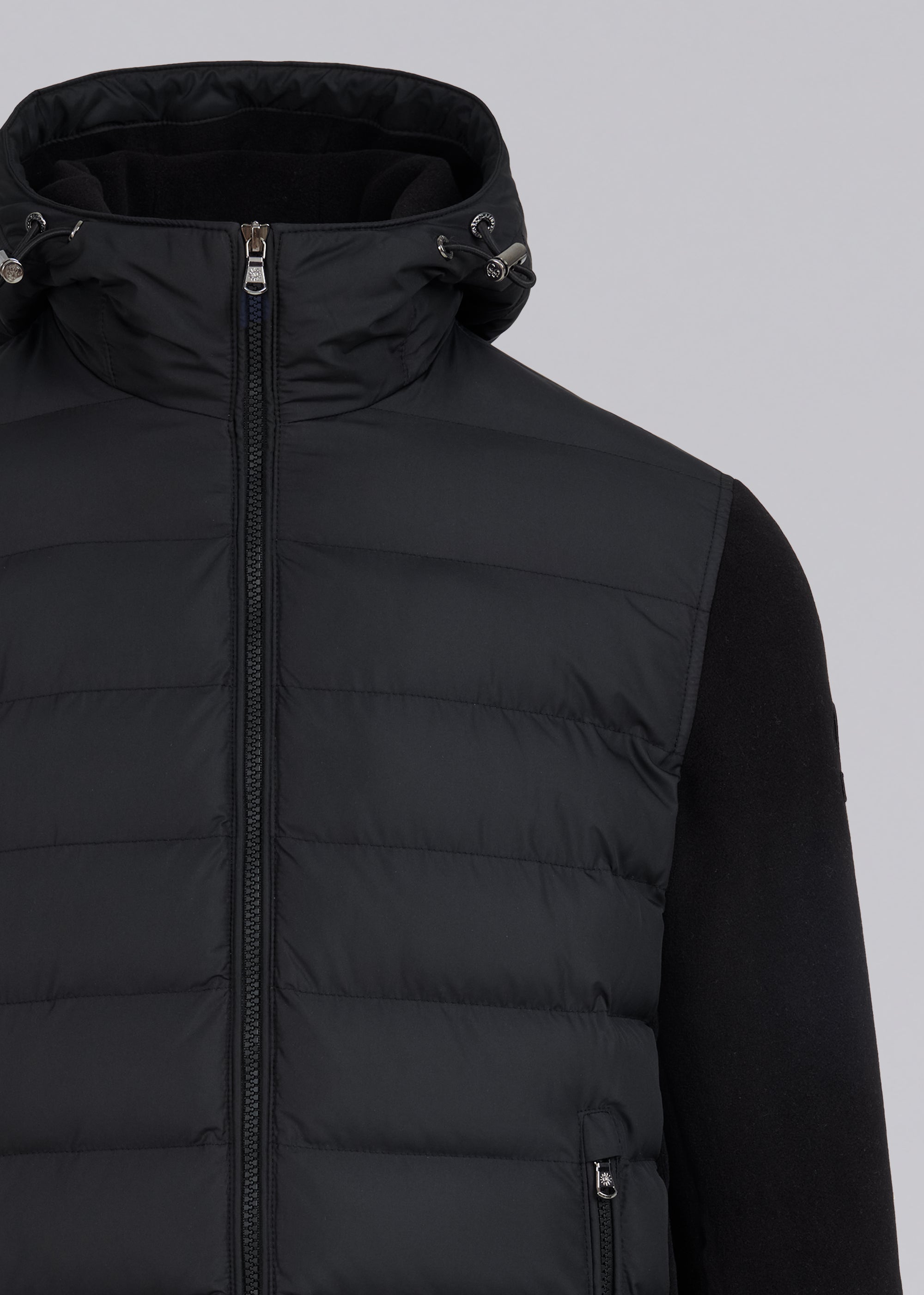 Sandbanks Outlander Polar Fleece Hooded Hybrid Jacket - Black - Sandbanks