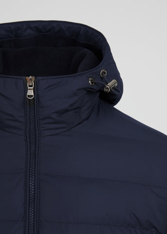 Sandbanks Outlander Polar Fleece Hooded Hybrid Jacket - Navy