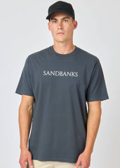 Sandbanks Logo Print T-shirt - Anthracite