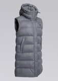 Sandbanks Shell Bay Hooded Long Gilet - Charcoal