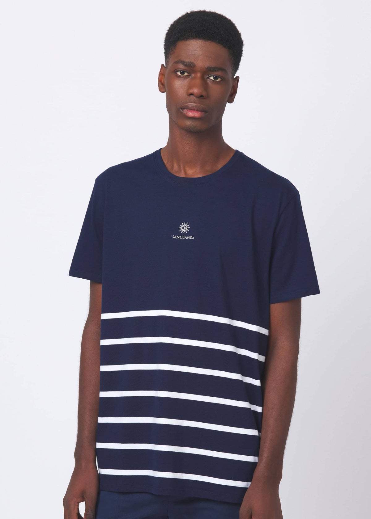 Sandbanks Maritime Stripe T-Shirt - Navy/White - Sandbanks