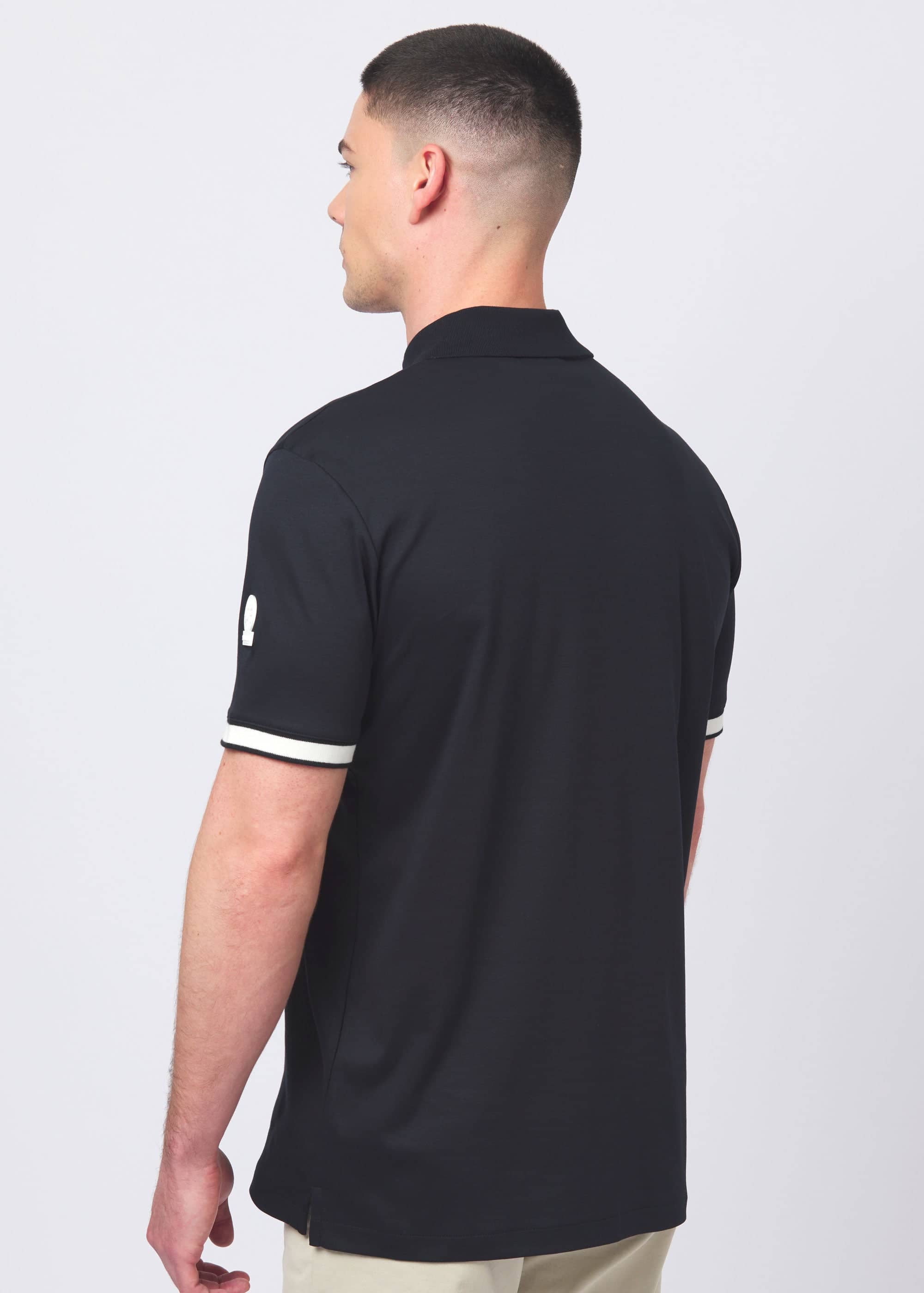 Sandbanks Silicone Zip Polo Shirt - Black
