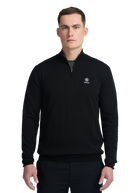 Sandbanks Merino Wool Quarter Zip Jumper - Black