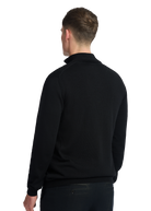 Sandbanks Merino Wool Quarter Zip Jumper - Black
