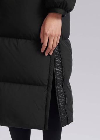 Sandbanks Convertible Long Oversized Jacket - Black Matte