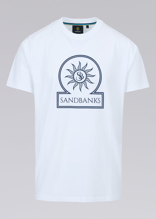 Sandbanks Logo Graphic T-Shirt - White