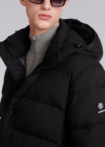 Sandbanks Panorama Long Length Puffer - Black