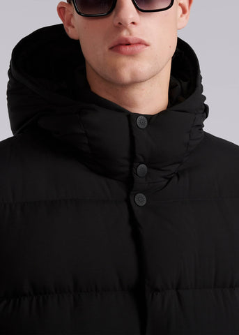 Sandbanks Panorama Long Length Puffer - Black