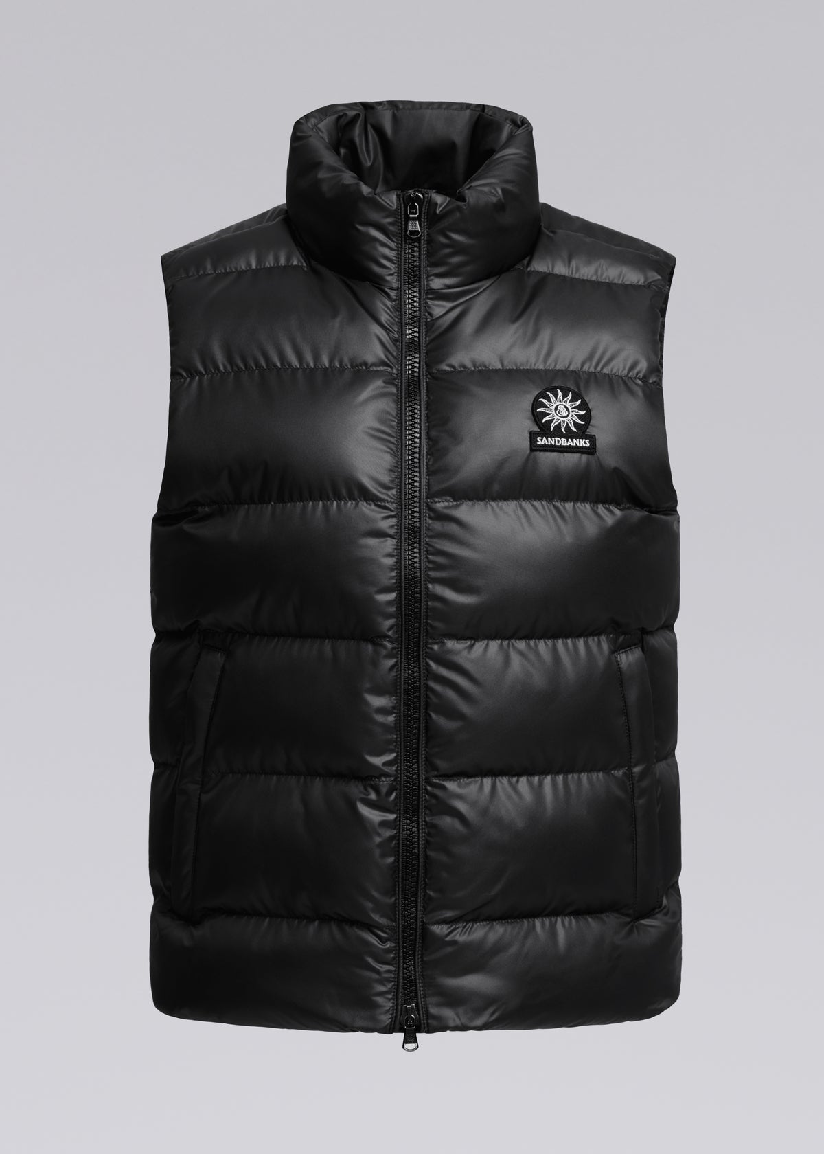 Sandbanks Pebble Funnel Neck Gilet - Black