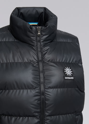 Sandbanks Pebble Funnel Neck Gilet - Black