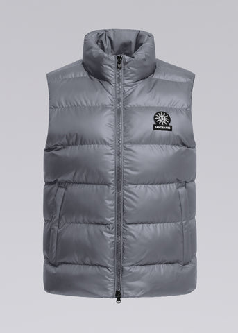 Sandbanks Pebble Funnel Neck Gilet - Charcoal