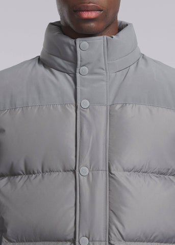 Sandbanks Peninsula Puffer Jacket - Light Grey