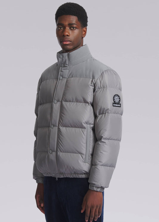 Sandbanks Peninsula Puffer Jacket - Light Grey