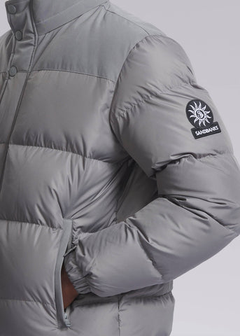 Sandbanks Peninsula Puffer Jacket - Light Grey