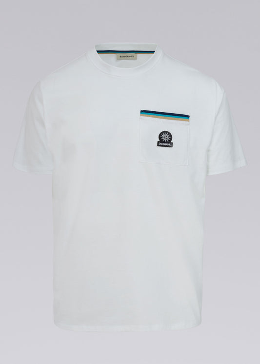 Sandbanks Mercerised Pocket T-Shirt - White