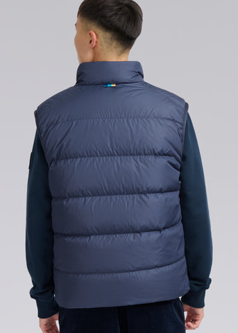 Sandbanks Tundra Polartec® Shearling Reversible Gilet - Navy/Shearling