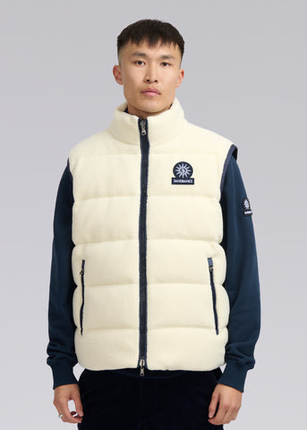 Sandbanks Tundra Polartec® Shearling Reversible Gilet - Navy/Shearling