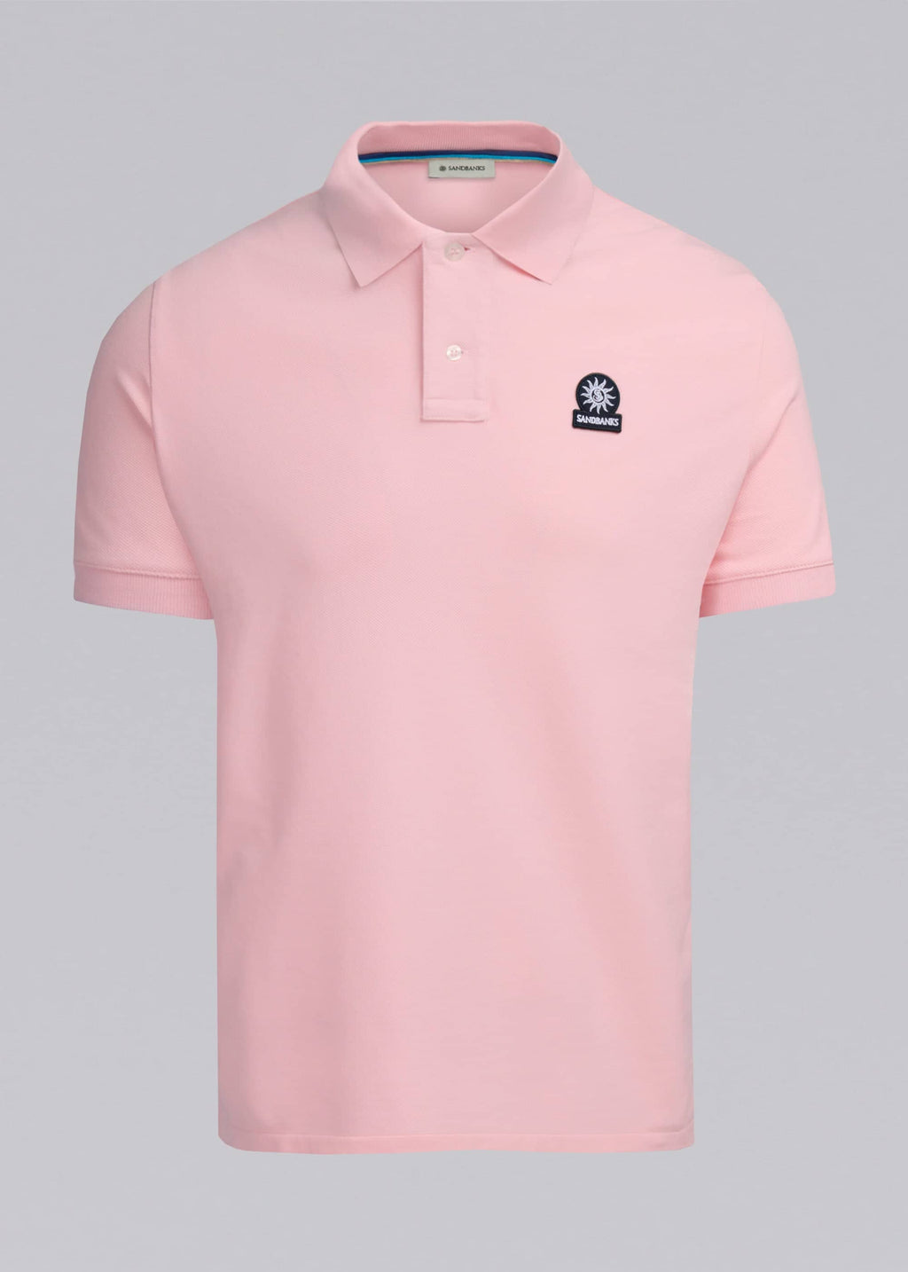 Sandbanks Badge Logo Pique Polo Shirt - Crystal Rose