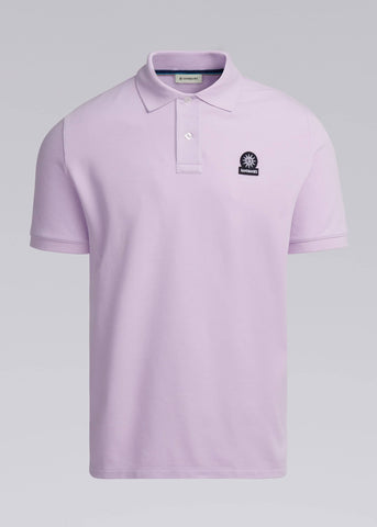 Sandbanks Badge Logo Pique Polo Shirt - Lilac