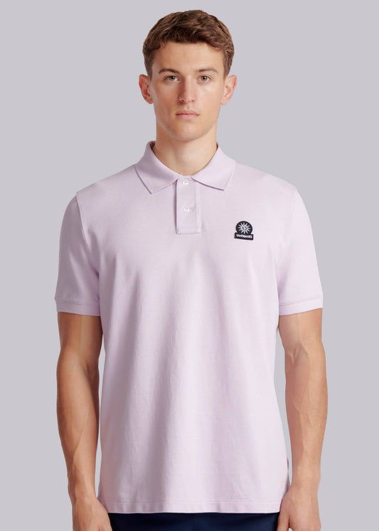 Sandbanks Badge Logo Pique Polo Shirt - Lilac