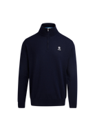 Sandbanks Merino Wool Quarter Zip Jumper - Navy