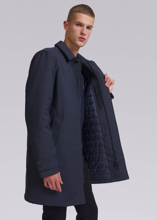 Sandbanks Quilted Mac - Navy