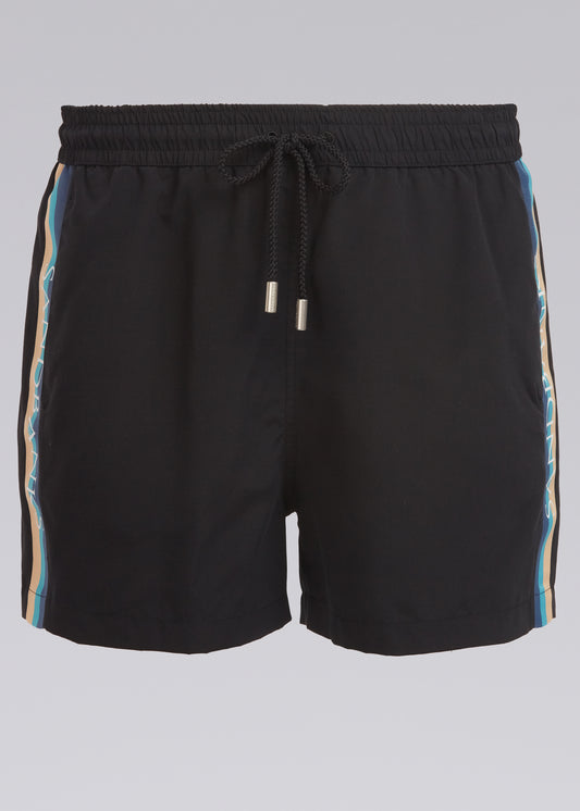 Sandbanks Retro Swim Shorts - Black - Sandbanks