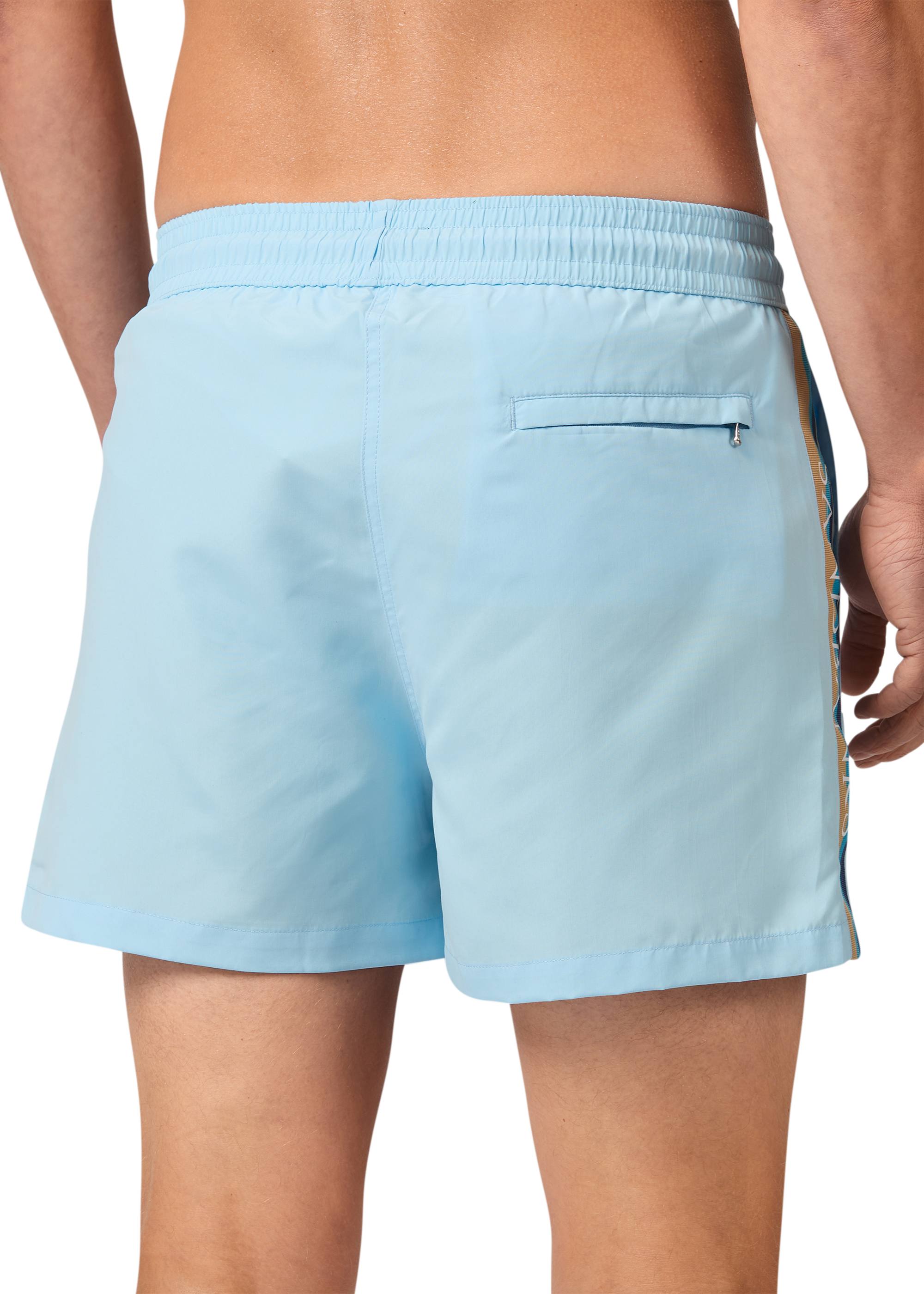 Sandbanks Retro Swim Shorts - Crystal Blue - Sandbanks