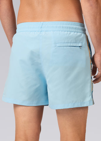 Sandbanks Retro Swim Shorts - Crystal Blue - Sandbanks