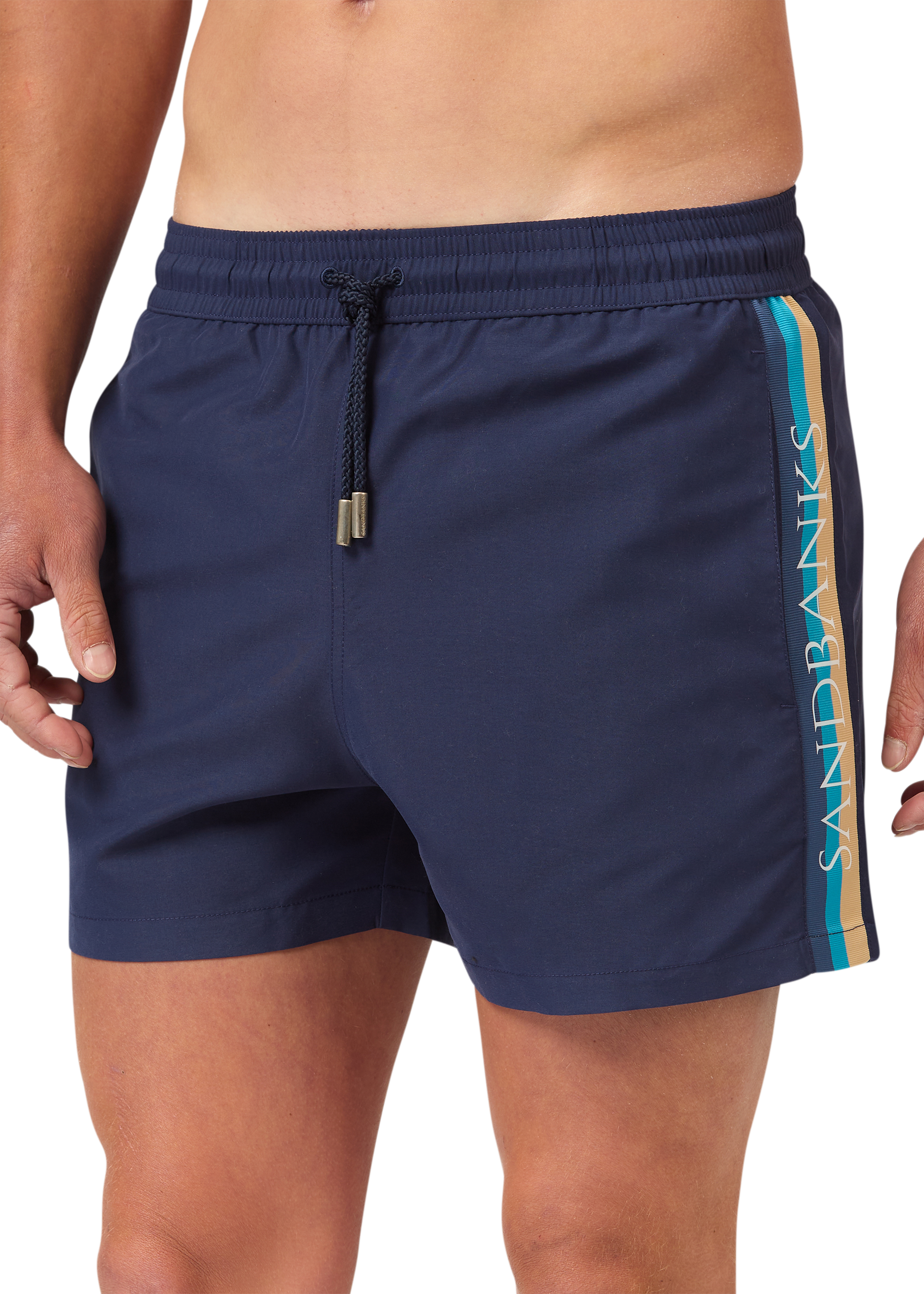 Sandbanks Retro Swim Shorts - Navy - Sandbanks