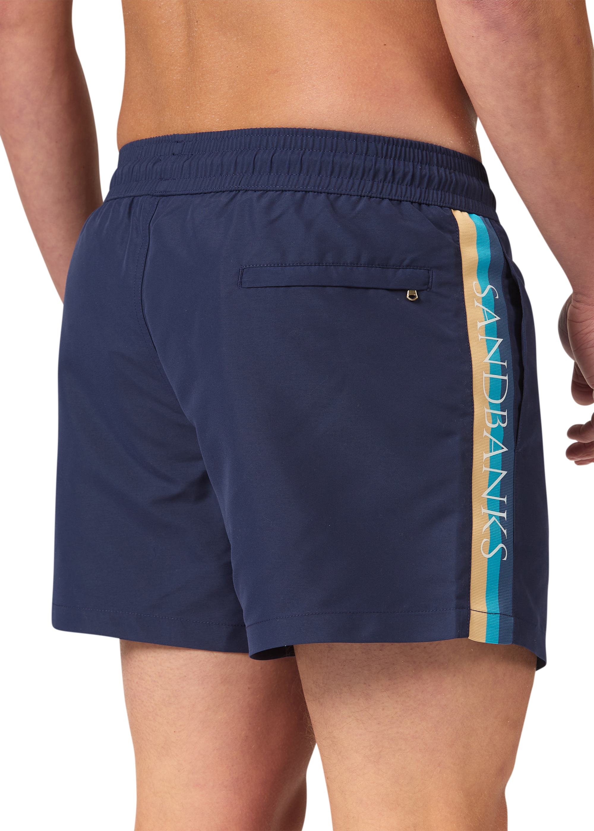 Sandbanks Retro Swim Shorts - Navy - Sandbanks