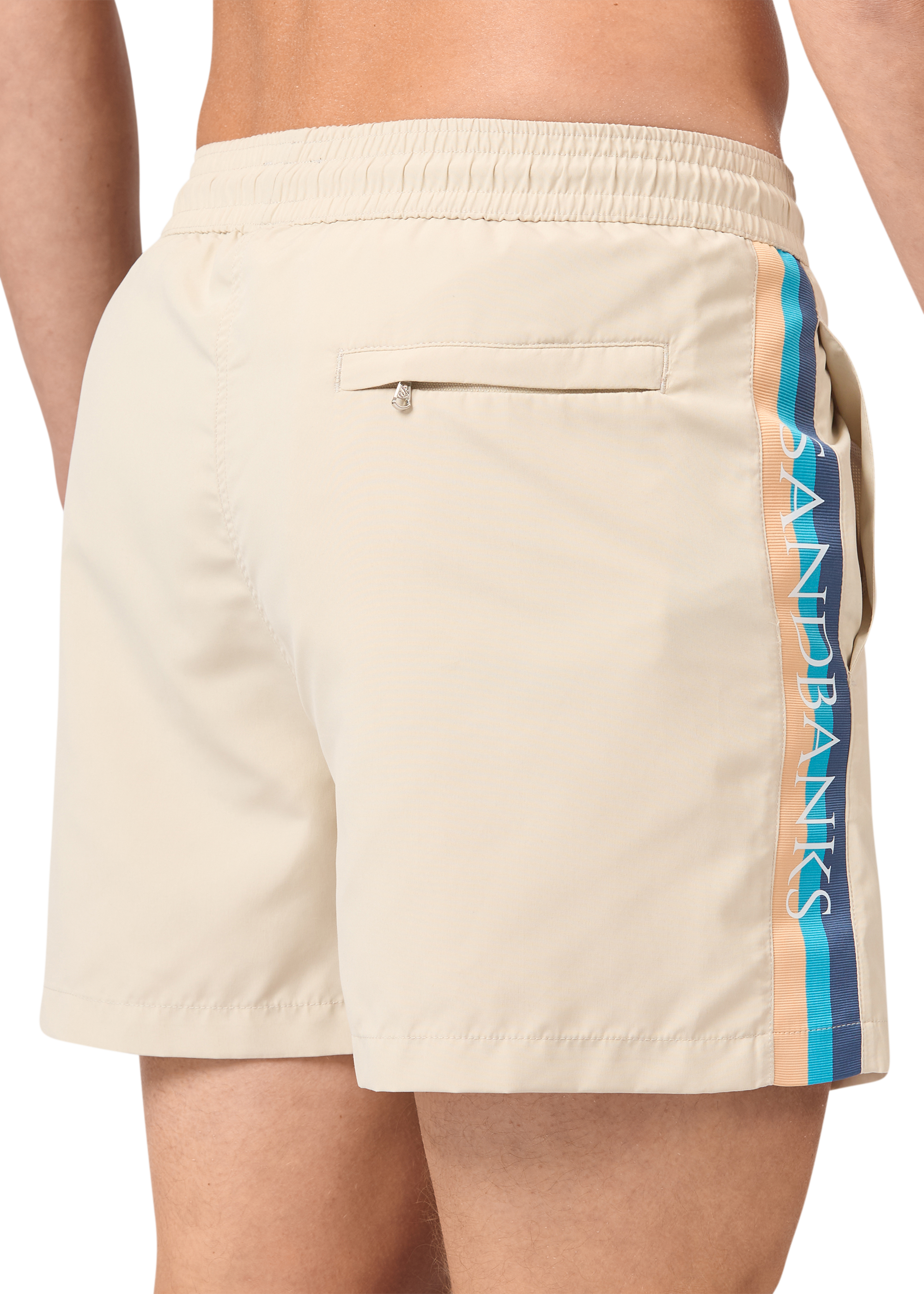 Sandbanks Retro Swim Shorts - Stone - Sandbanks