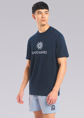 Sandbanks Rope Embroidery T-Shirt - Navy