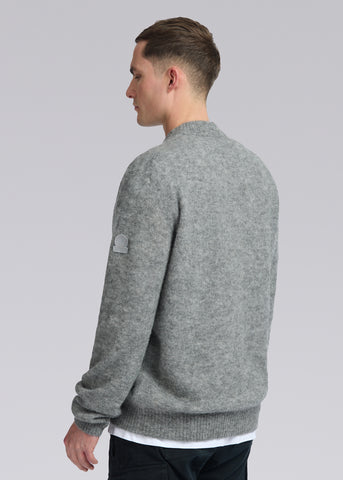 Sandbanks SB Intarsia Alpaca-Blend Jumper - Grey Marl