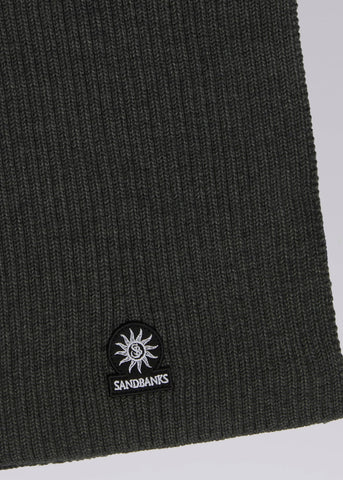 Sandbanks Badge Logo Scarf - Charcoal