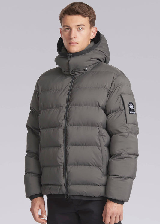 Sandbanks Shore Hooded Puffer - Charcoal